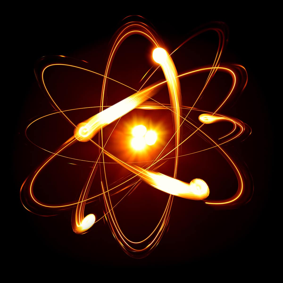 Stylized atom and orbitals
